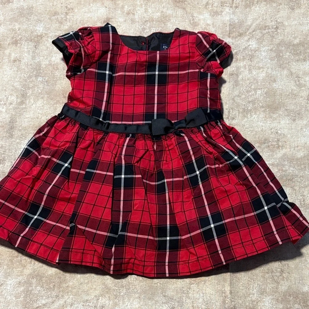 The Children's Place Red and Black Plaid Dress